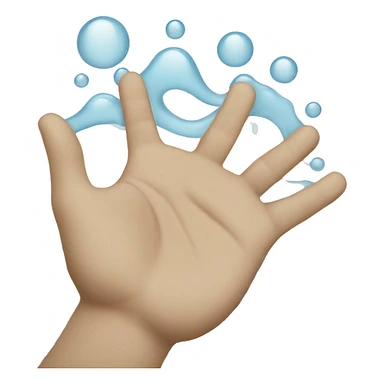 five finger water wave sticker