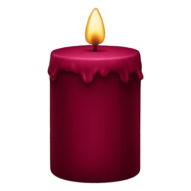 Dark red velvet candle sticker