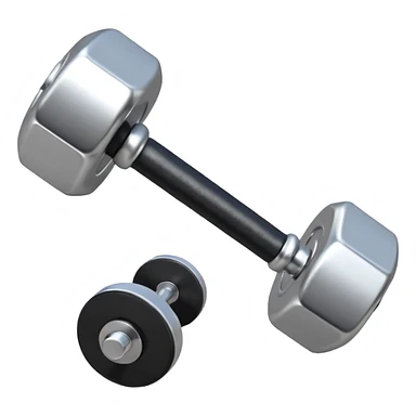 whistle next to a dumbbell sticker