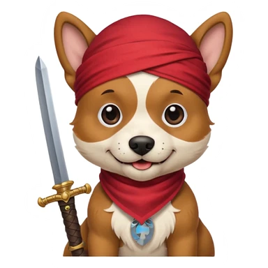 Dog pirate sticker