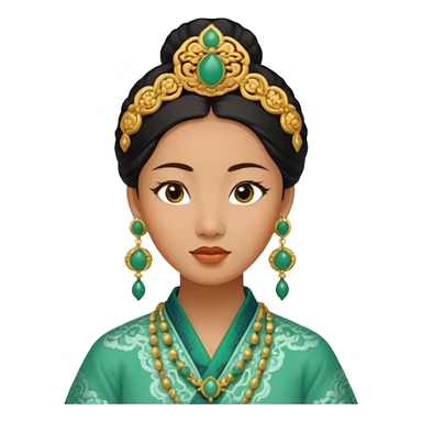 ancient Ming woman with earrring sticker