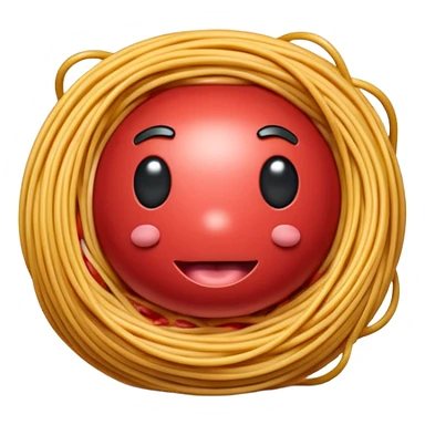 Jeff Koons style spam meatball spaghetti abstract art sculpture  sticker