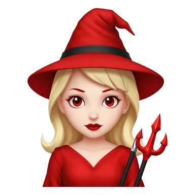 girl devil with dress and hat sticker