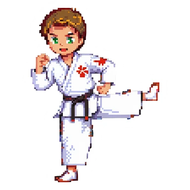 A karate boy sticker