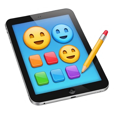 Colores juntos como se la tablet estuviera trabada sticker