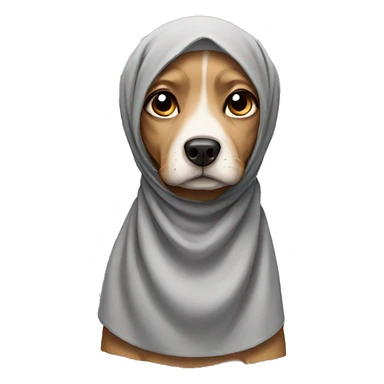 Dog with hijab sticker