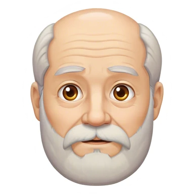 old man with beard portrait sticker