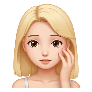 Head touching girl sticker