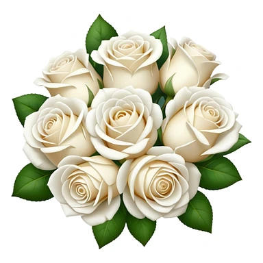 White rose bouqet sticker