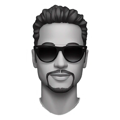 Rauw Alejandro; Puerto Rican singer wearing stylish sunglasses sticker