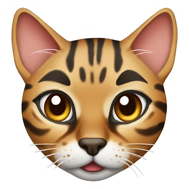 Bengal cat with angry face sticker