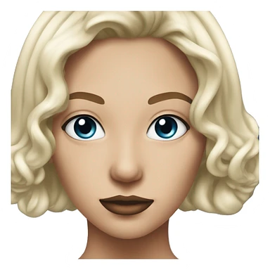 Femm noir de peau avec une coupe carré bleu sticker