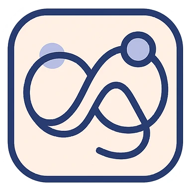 mobile app icon for Habit Loop, modern, clean, circular loop or infinity symbol, vibrant colors, minimal, no text sticker