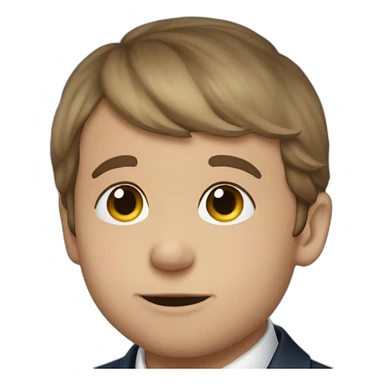 Macron kiss one kid sticker