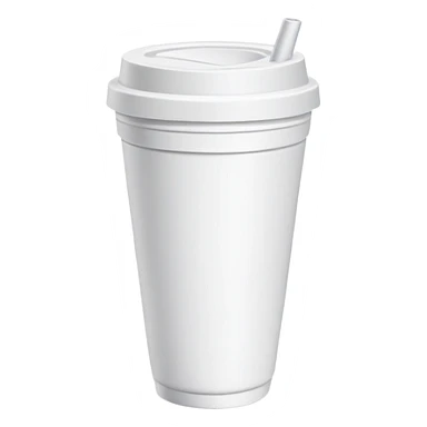 one styrofoam cup stacked inside another styrofoam cup sticker