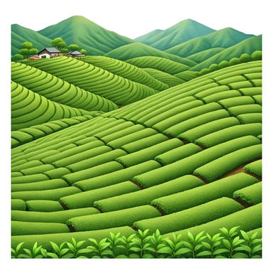 green tea farm sticker