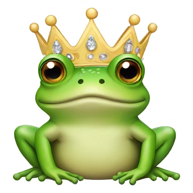 Frog with a tiara sticker