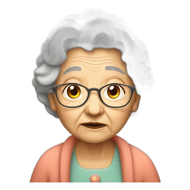 an old tired granny sticker