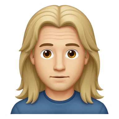 A man have a long hair sticker