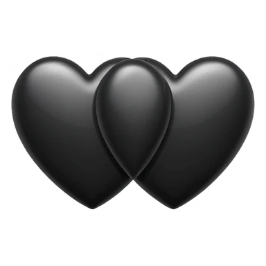 two black hearts💕 sticker