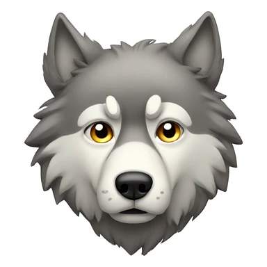 Sad wolf sticker