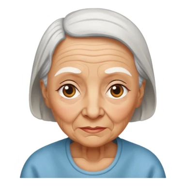 bald grandma sticker