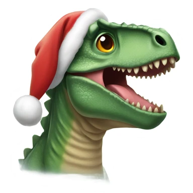 Dinosaurios with Christmas hat  sticker