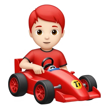 kid playing race car sticker