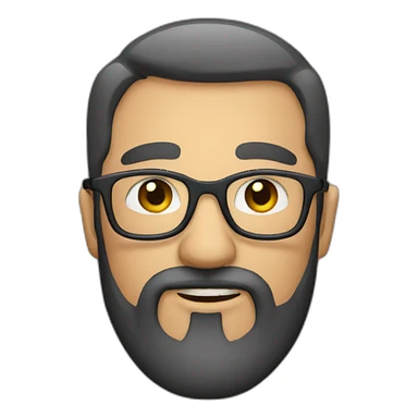 man with beard and eye glasses sticker