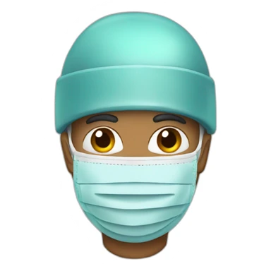 Surgeon with beard sticker