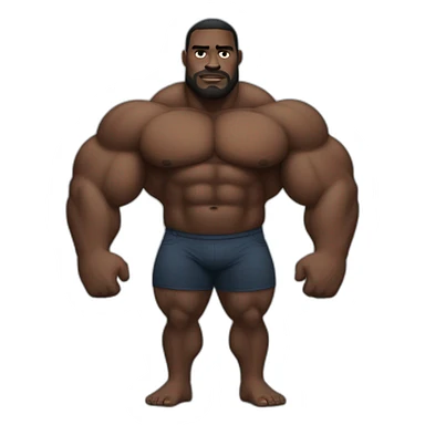 Big black guy showing his muscles sticker