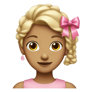 Just a girl with a pink bow on the side of her head sticker