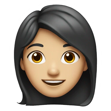 Smiling lady with dark hair sticker