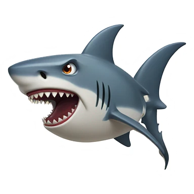 Mad shark sticker