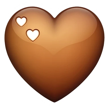 heart with brown gradient sticker