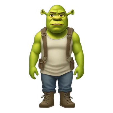 Shrek con ropa de baño sticker