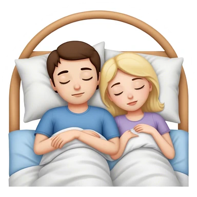 2 others sleeping in bed  sticker