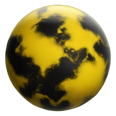 planet yellow and black  sticker