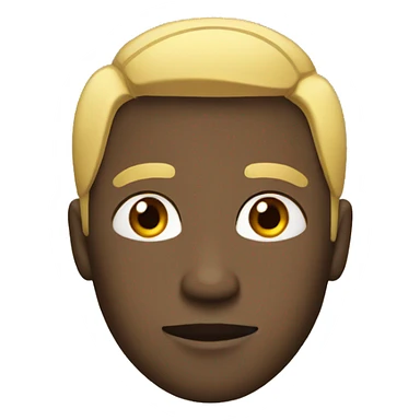 black asian man with blonde hair and red eyes sticker