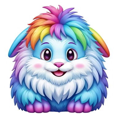 easter rainbow bunny yeti sticker