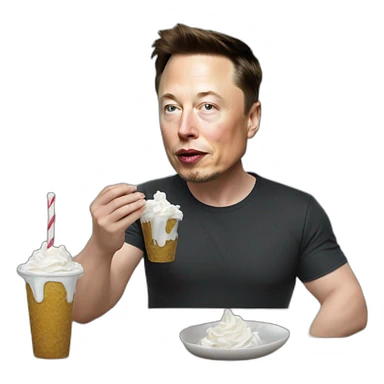 Elon Musk qui mange une glace sticker