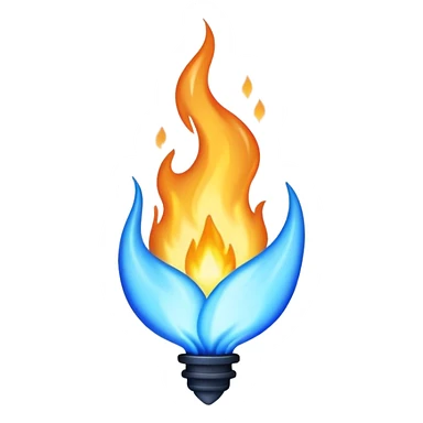 Fuego color azul sticker