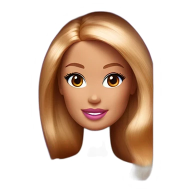 Barbie doll in box sticker