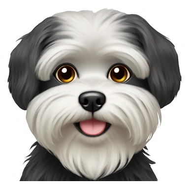 black Maltese dog sticker