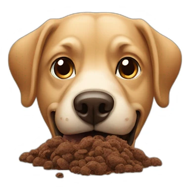 dog eat poop sticker