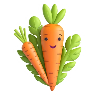 carrot with leaves sticker