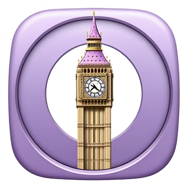 Pale purple Big ben sticker
