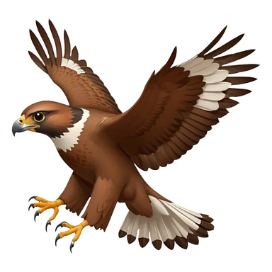 falcon in flight, representing bird shows at Puy du Fou, Puy du Fou theme park emoji sticker