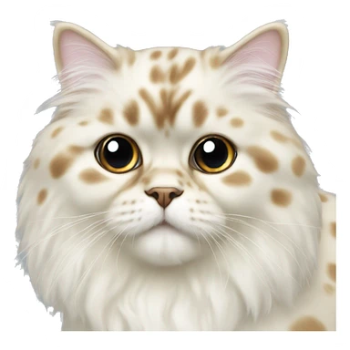 Cream and white spotted Persian sticker