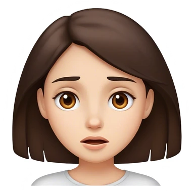 Wow emotion!!! (brunette girl) sticker